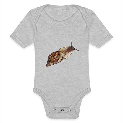 Baby Bio Body kurz Achatina reticulata wildfarben - Grau meliert