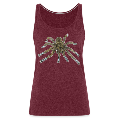 Frauen Tank Top Idiothele mira - Bordeauxrot meliert