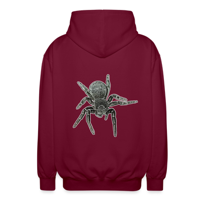Unisex Zip-Hoodie Eresus walckenaeri - Bordeaux