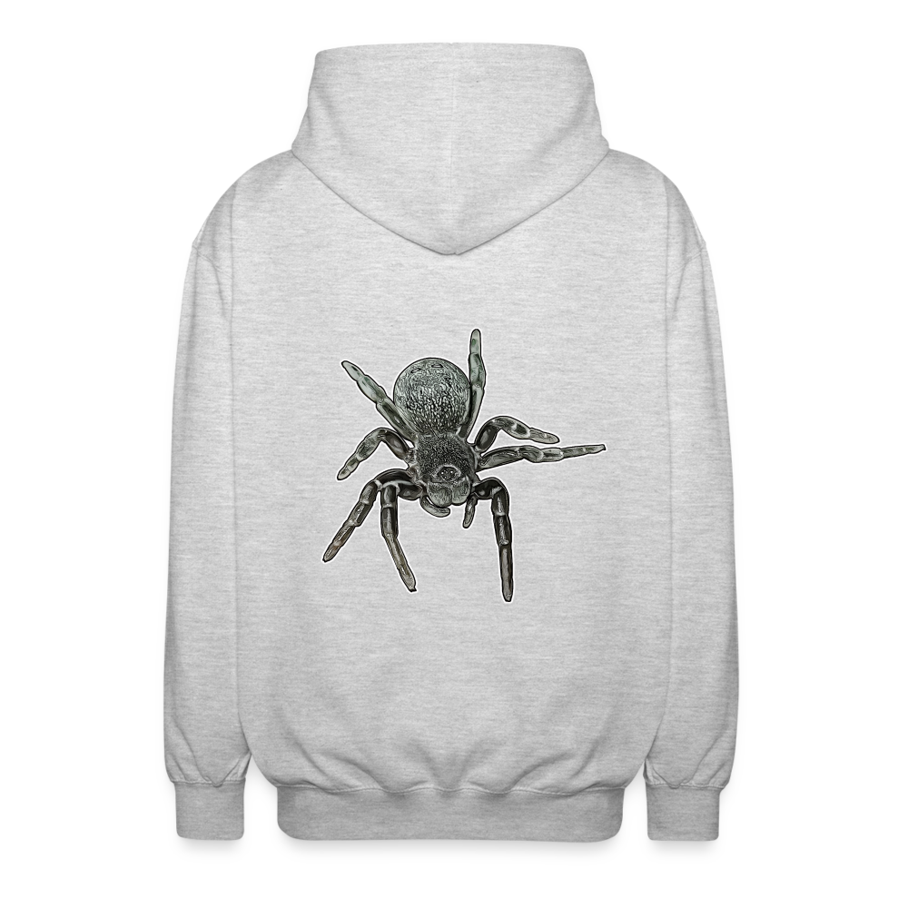 Unisex Zip-Hoodie Eresus walckenaeri - Hellgrau meliert