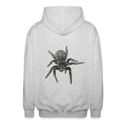 Unisex Zip-Hoodie Eresus walckenaeri - Hellgrau meliert