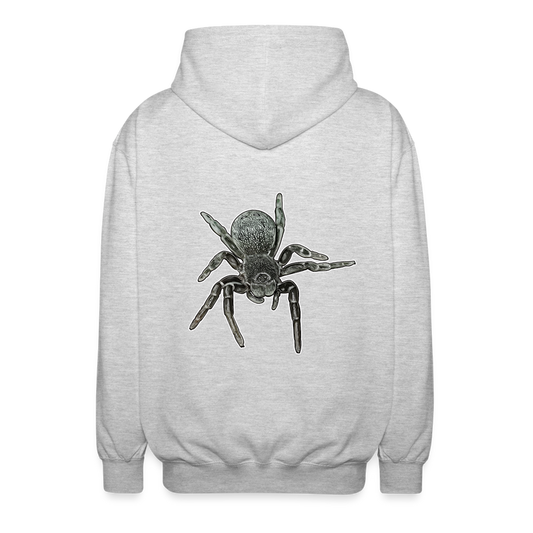 Unisex Zip-Hoodie Eresus walckenaeri - Hellgrau meliert