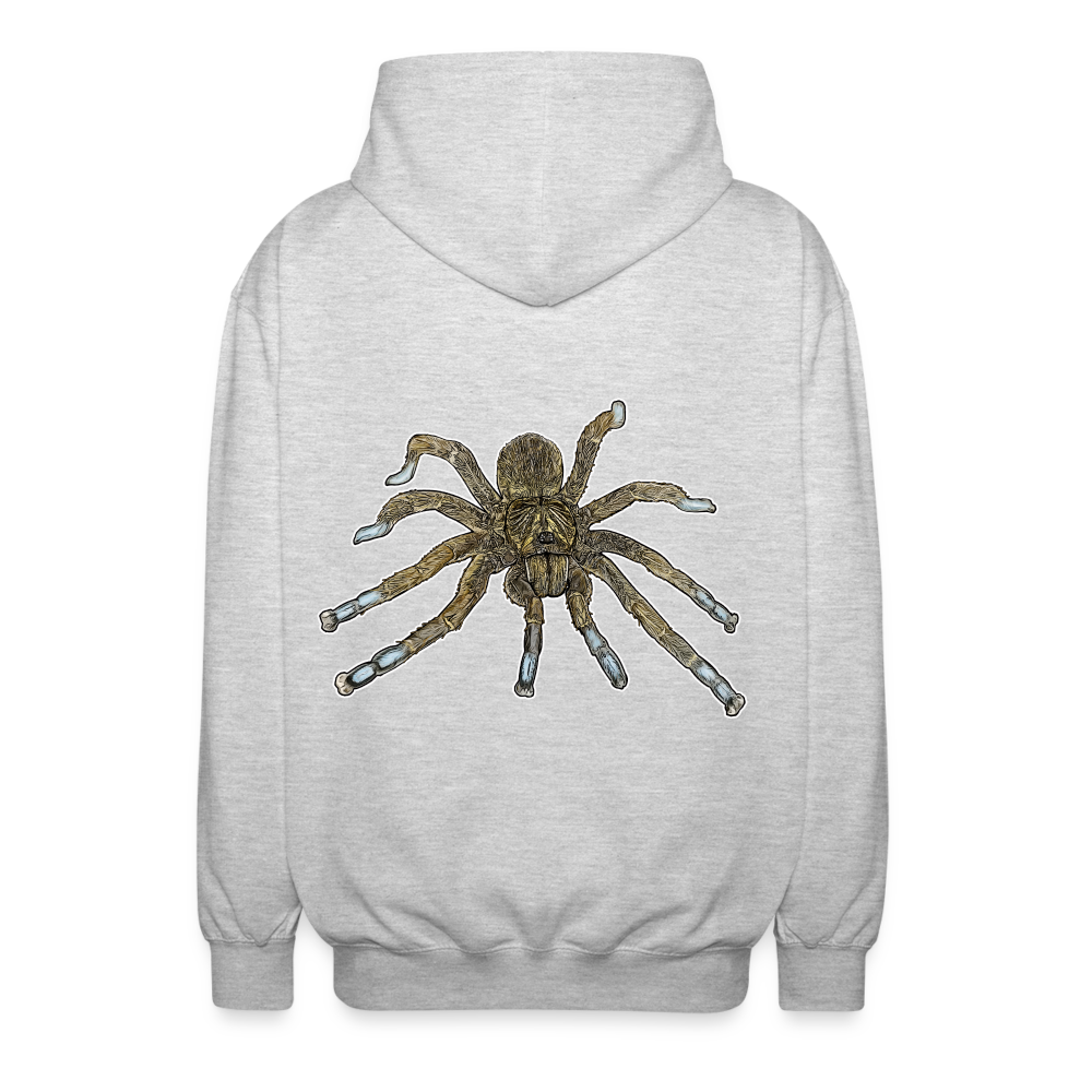 Unisex Zip-Hoodie Idiothele mira - Hellgrau meliert