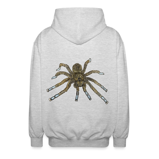 Unisex Zip-Hoodie Idiothele mira - Hellgrau meliert