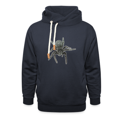 Unisex Schalkragen Hoodie Eresus walckenaeri - Navy