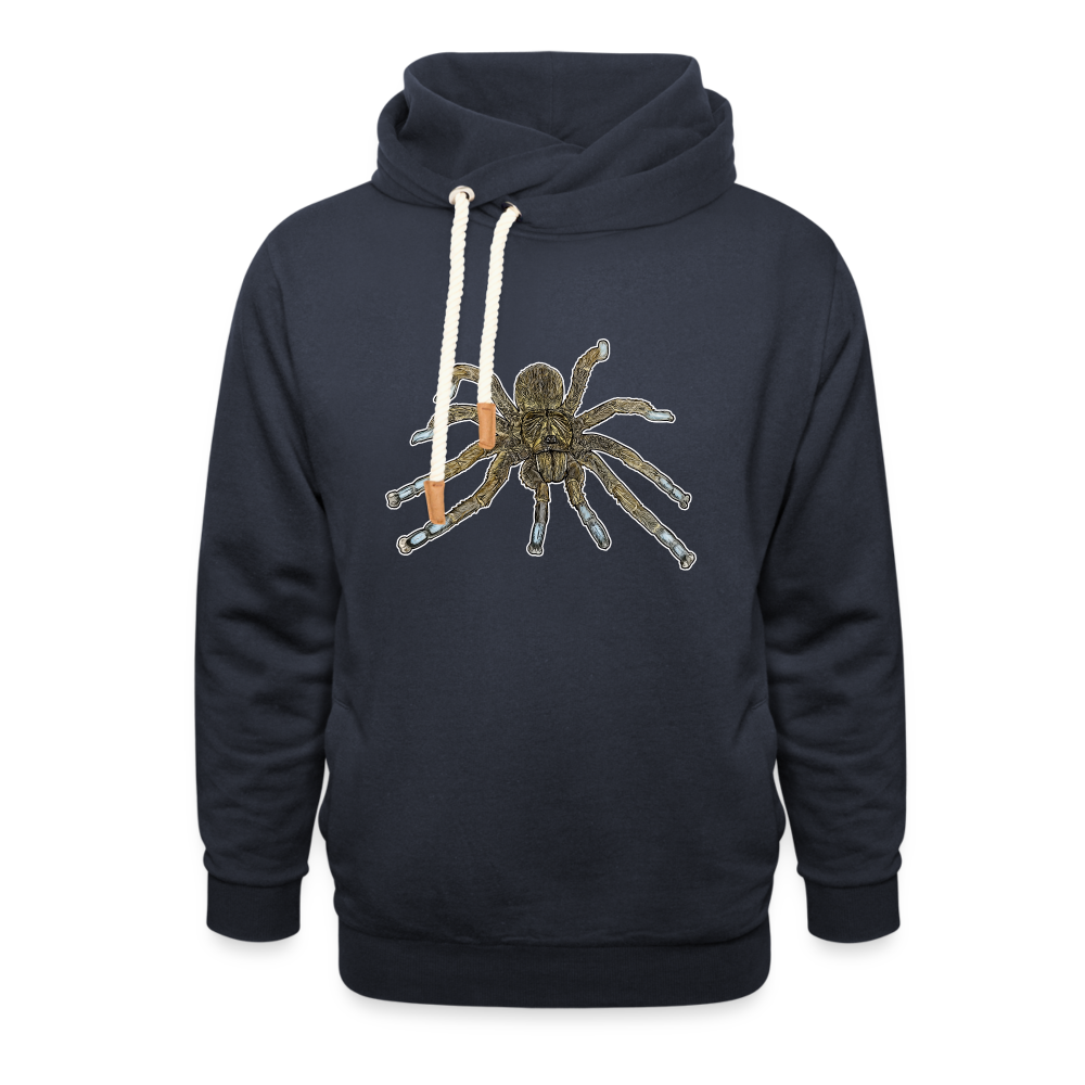 Unisex Schalkragen Hoodie Idiothele mira - Navy