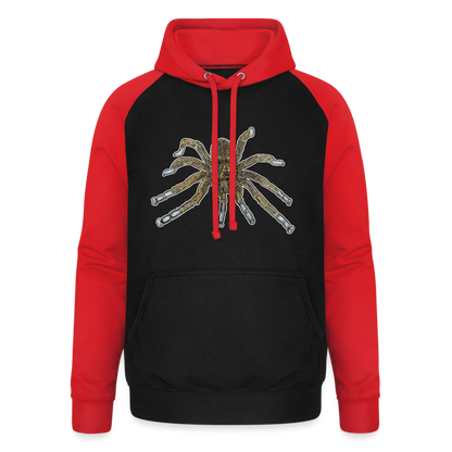 Unisex Baseball Hoodie Idiothele mira - Schwarz/Rot
