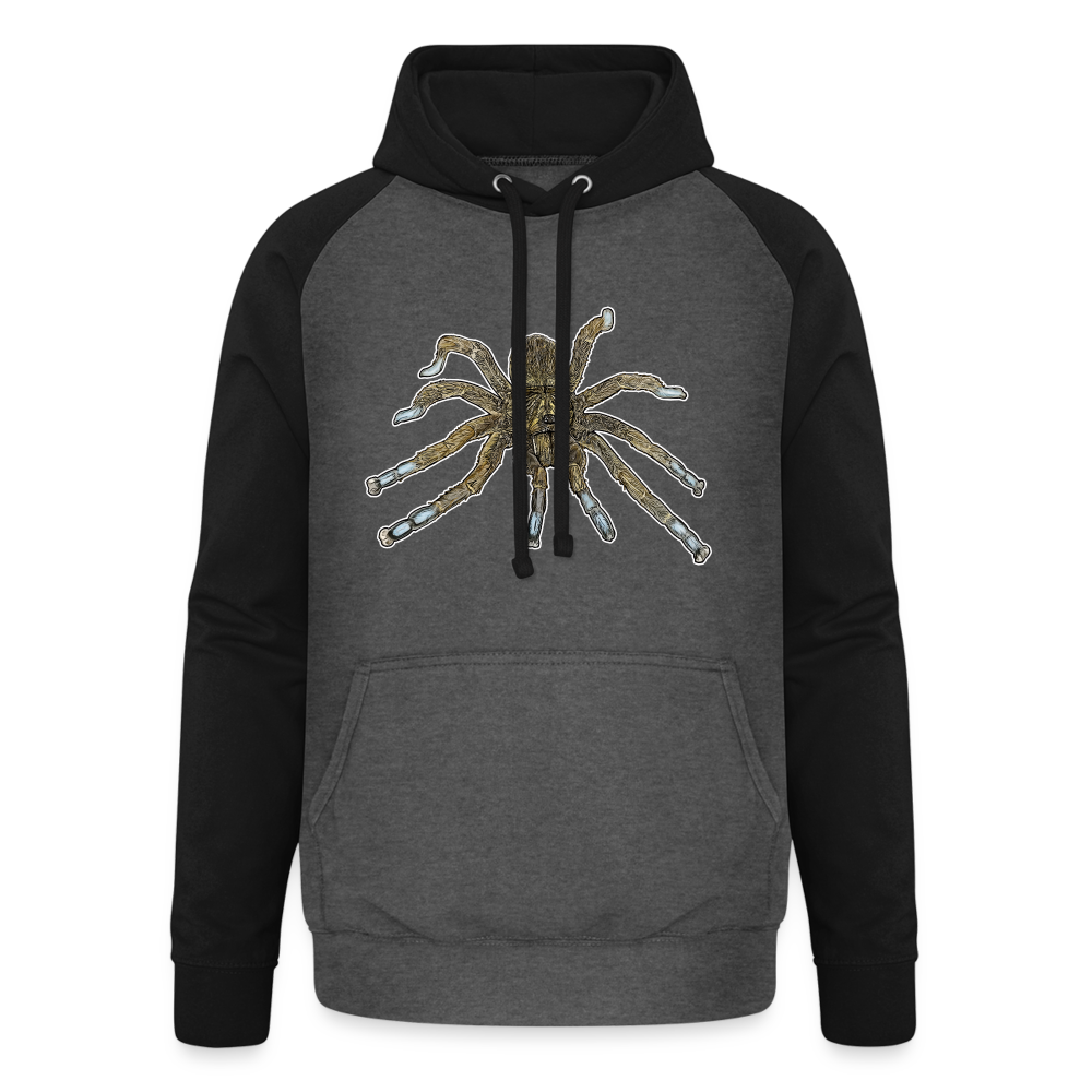 Unisex Baseball Hoodie Idiothele mira - Graphit/Schwarz