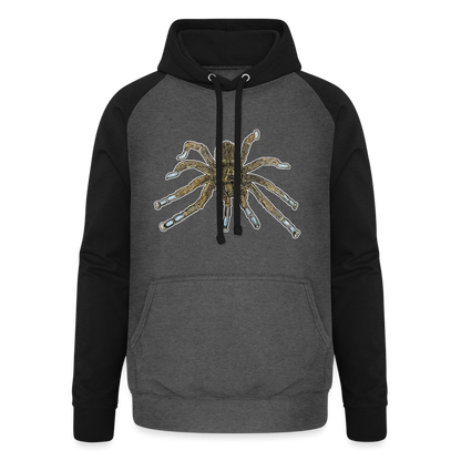 Unisex Baseball Hoodie Idiothele mira - Graphit/Schwarz