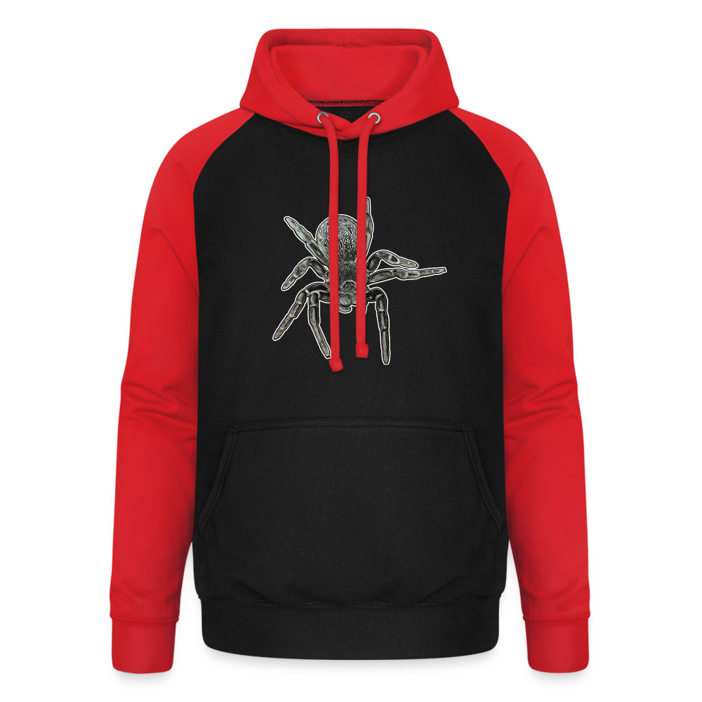 Unisex Baseball Hoodie Eresus walckenaeri - Schwarz/Rot