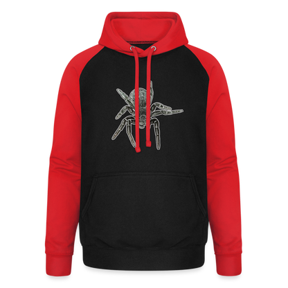 Unisex Baseball Hoodie Eresus walckenaeri - Schwarz/Rot