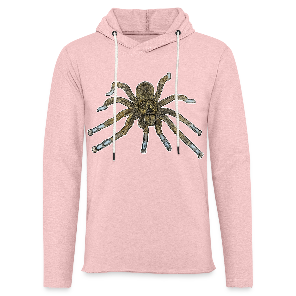 Unisex Kapuzensweatshirt Idiothele mira - Rosa-Creme meliert