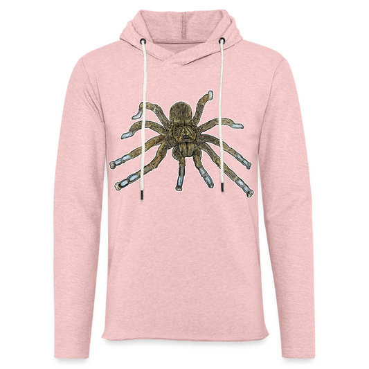 Unisex Kapuzensweatshirt Idiothele mira - Rosa-Creme meliert