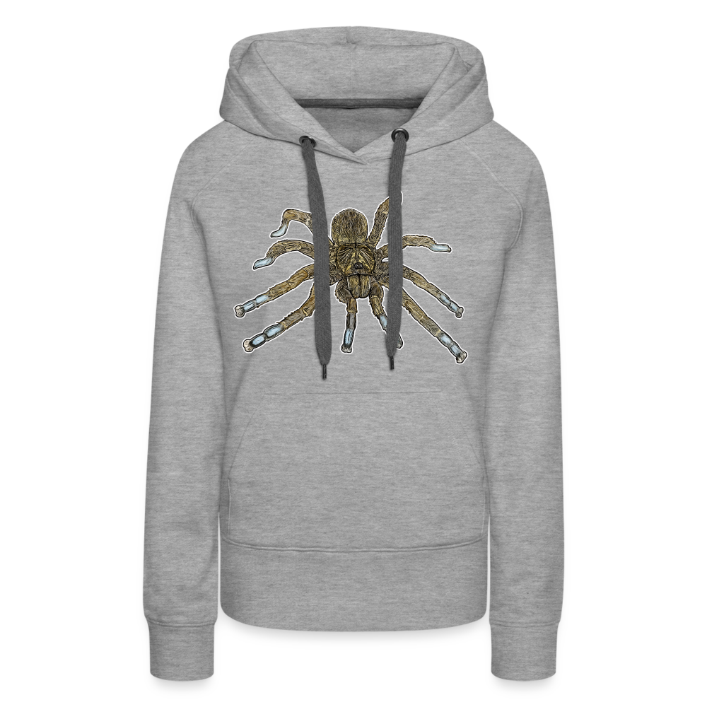 Frauen Hoodie Idiothele mira - Grau meliert