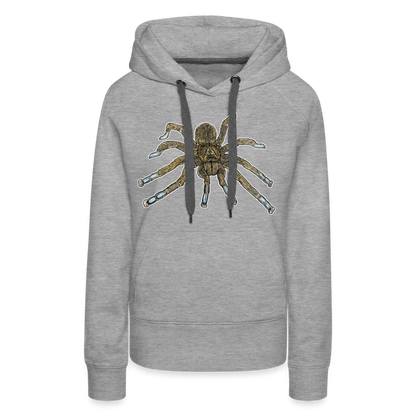 Frauen Hoodie Idiothele mira - Grau meliert