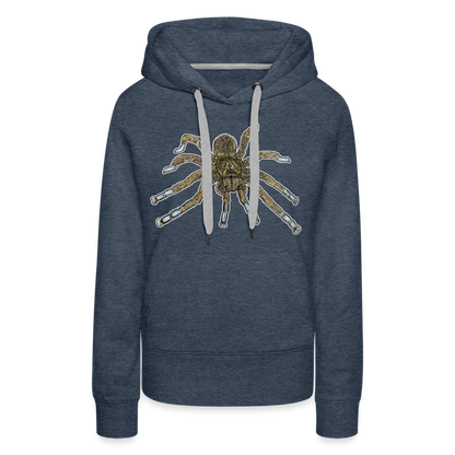 Frauen Hoodie Idiothele mira - Jeansblau