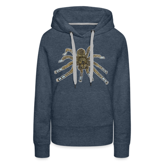 Frauen Hoodie Idiothele mira - Jeansblau