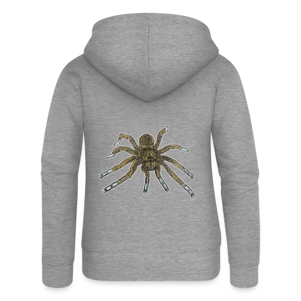 Frauen Zip-Hoodie Idiothele mira - Grau meliert