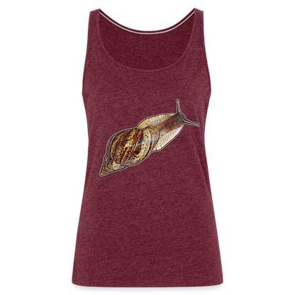 Frauen Tank Top Achatina reticulata wildfarben - Bordeauxrot meliert