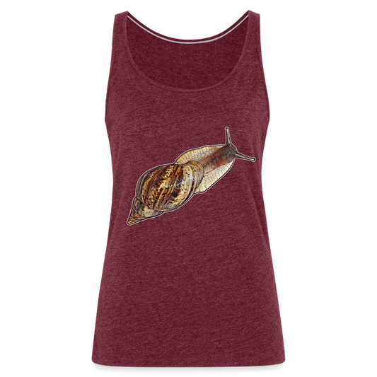 Frauen Tank Top Achatina reticulata wildfarben - Bordeauxrot meliert