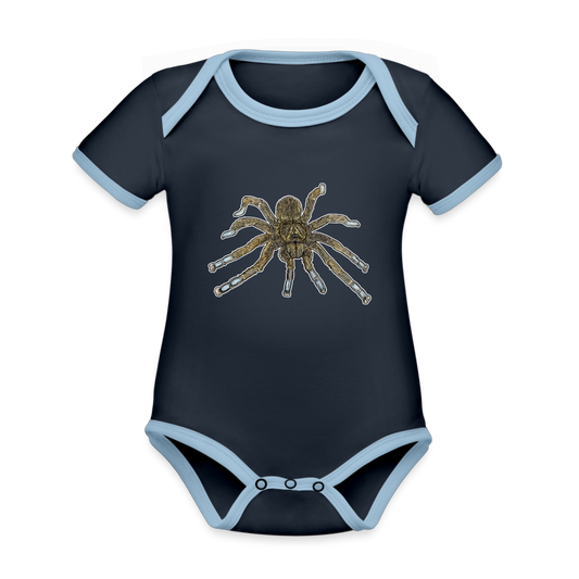 Baby Bio Kontrastbody kurz Idiothele mira - Navy/Himmelblau