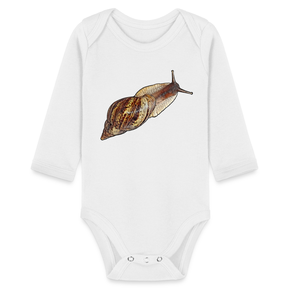 Baby Bio Body lang Achatina reticulata wildfarben - weiß