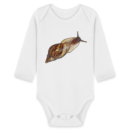 Baby Bio Body lang Achatina reticulata wildfarben - weiß
