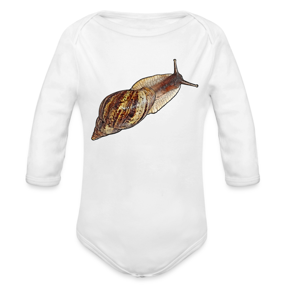 Baby Bio Body lang Achatina reticulata wildfarben - weiß