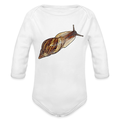 Baby Bio Body lang Achatina reticulata wildfarben - weiß