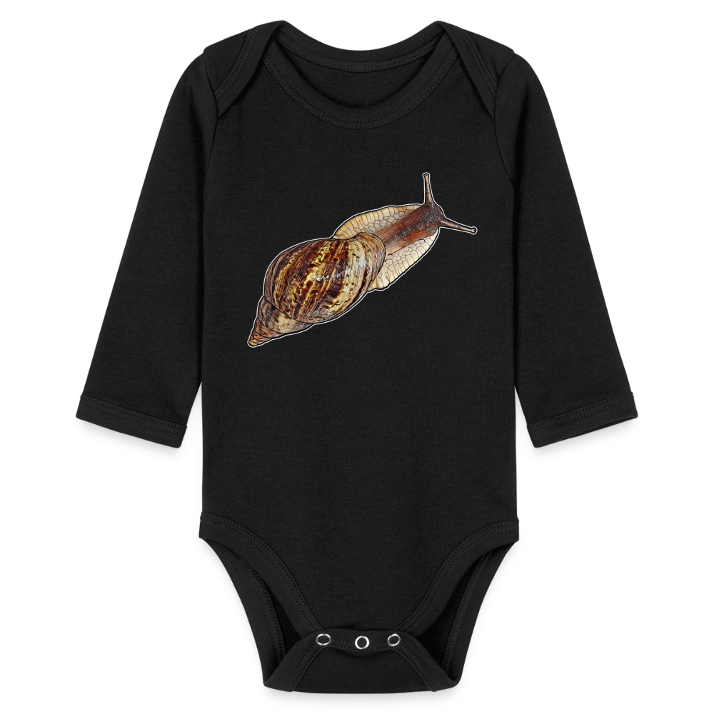 Baby Bio Body lang Achatina reticulata wildfarben - Schwarz