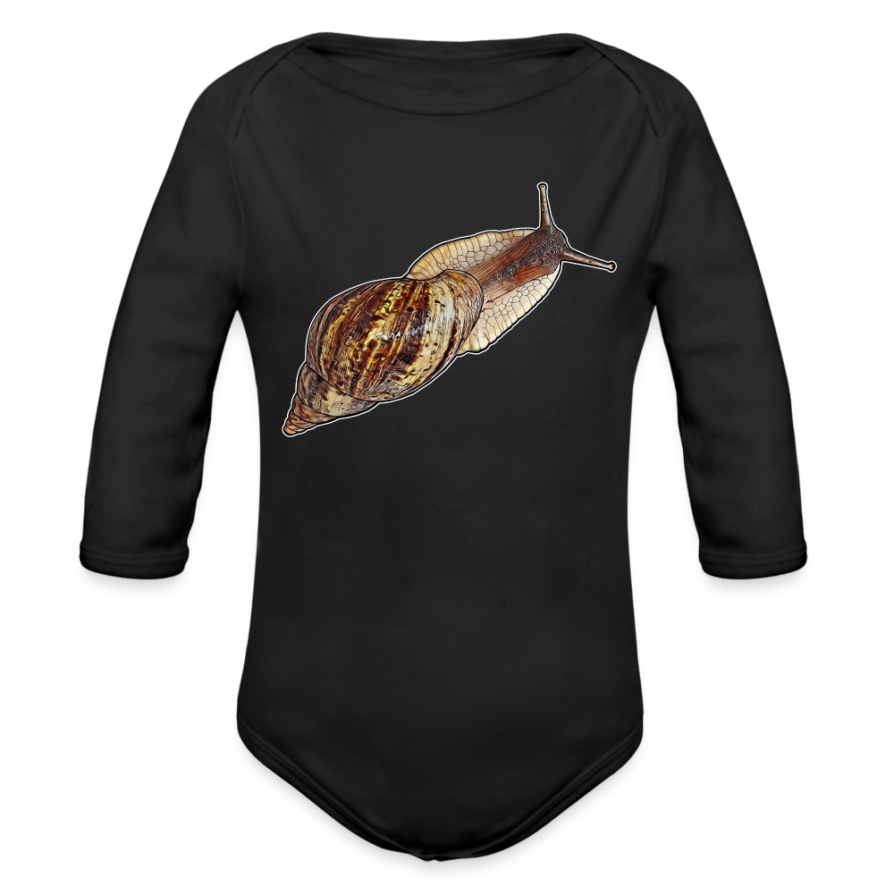 Baby Bio Body lang Achatina reticulata wildfarben - Schwarz