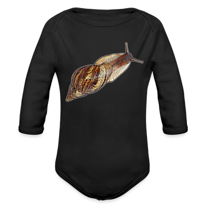 Baby Bio Body lang Achatina reticulata wildfarben - Schwarz