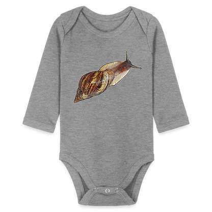 Baby Bio Body lang Achatina reticulata wildfarben - Grau meliert