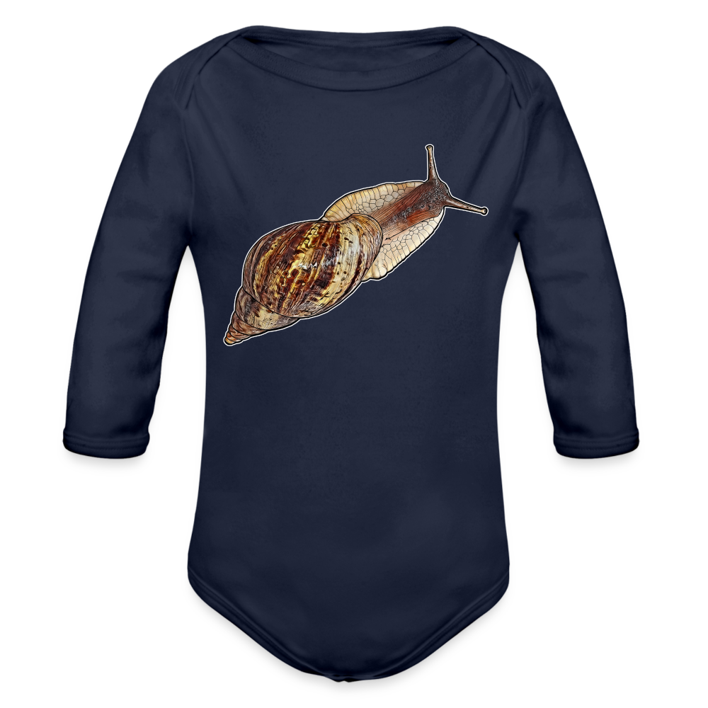 Baby Bio Body lang Achatina reticulata wildfarben - Dunkelnavy