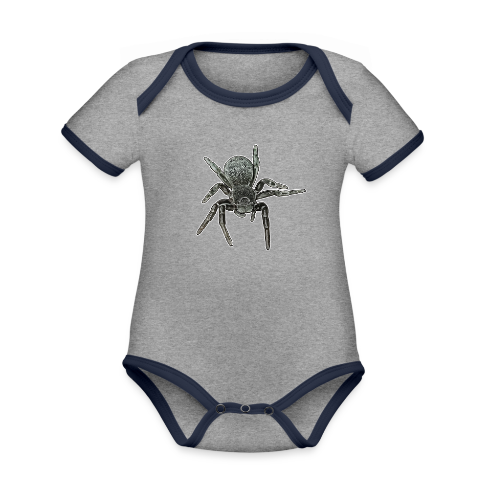 Baby Bio Kontrastbody kurz Eresus walckenaeri - Grau meliert/Navy