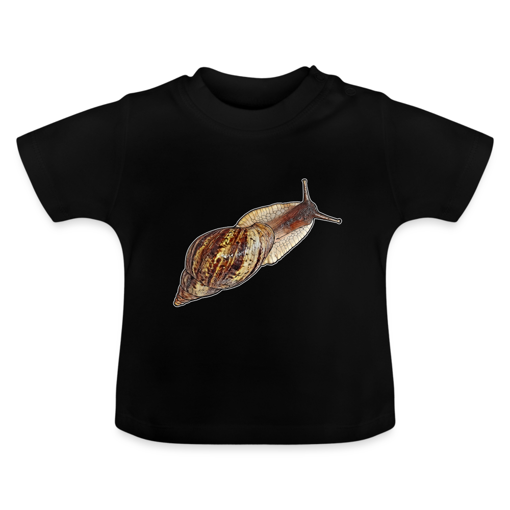 Baby T-Shirt Achatina reticulata wildfarben - Schwarz