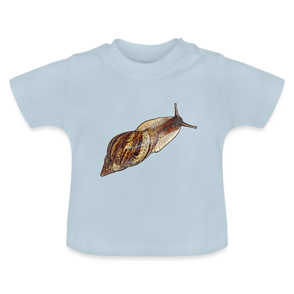 Baby T-Shirt Achatina reticulata wildfarben - Hellblau