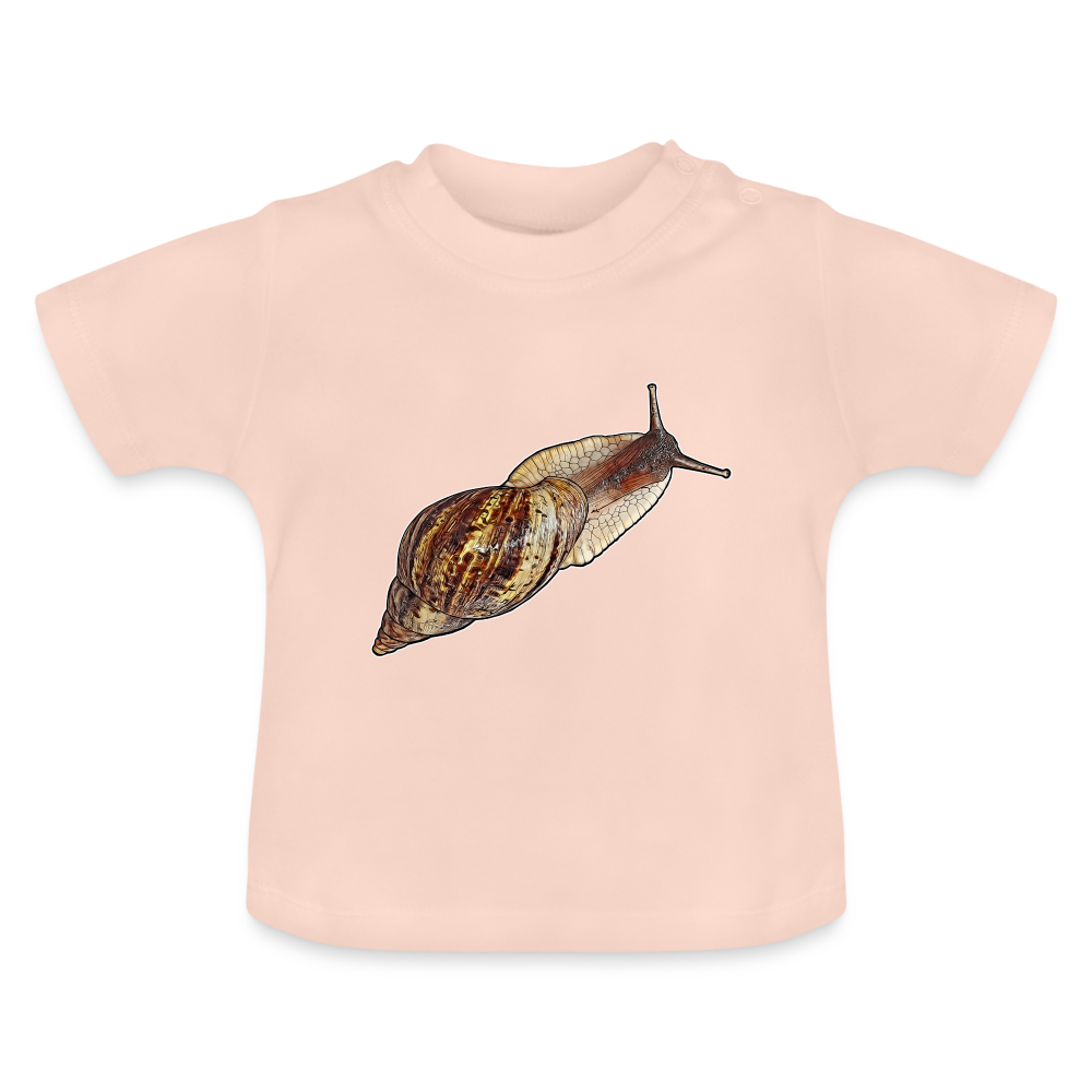 Baby T-Shirt Achatina reticulata wildfarben - Kristallrosa