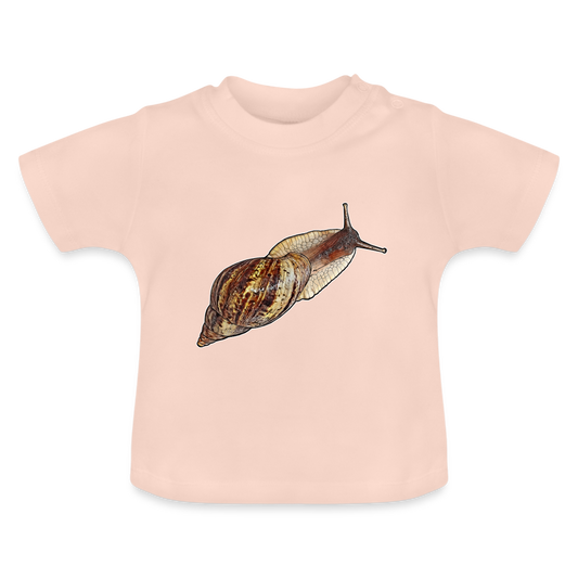 Baby T-Shirt Achatina reticulata wildfarben - Kristallrosa