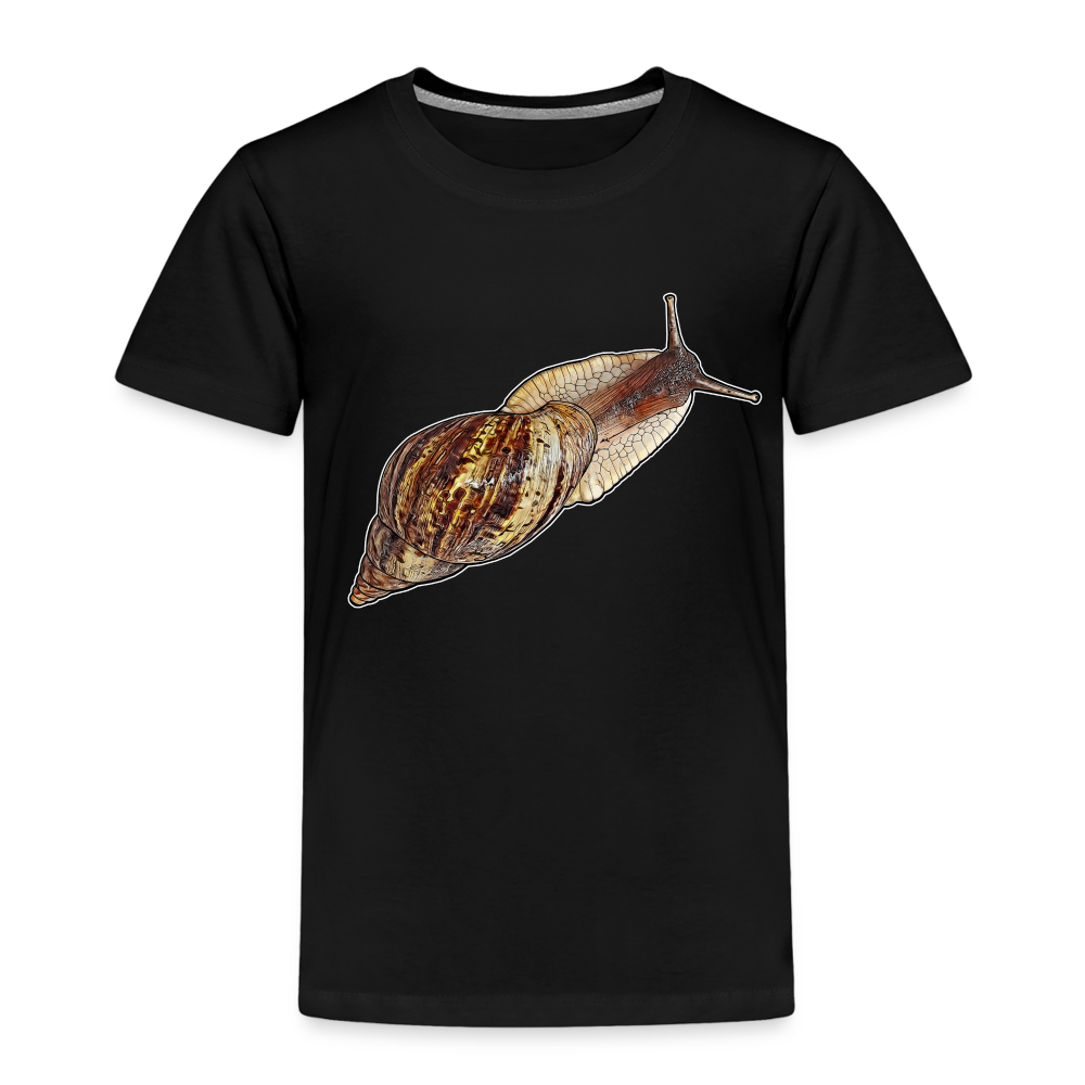 Kinder Basic T-Shirt Achatina reticulata wildfarben - Schwarz