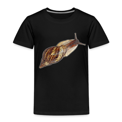 Kinder Basic T-Shirt Achatina reticulata wildfarben - Schwarz