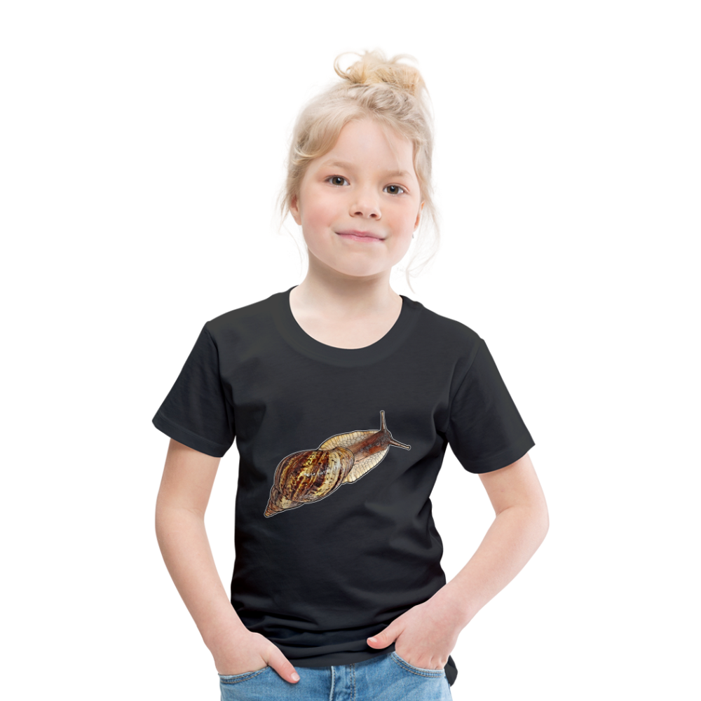 Kinder Basic T-Shirt Achatina reticulata wildfarben - Schwarz