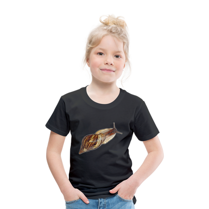 Kinder Basic T-Shirt Achatina reticulata wildfarben - Schwarz