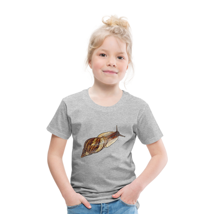Kinder Basic T-Shirt Achatina reticulata wildfarben - Grau meliert