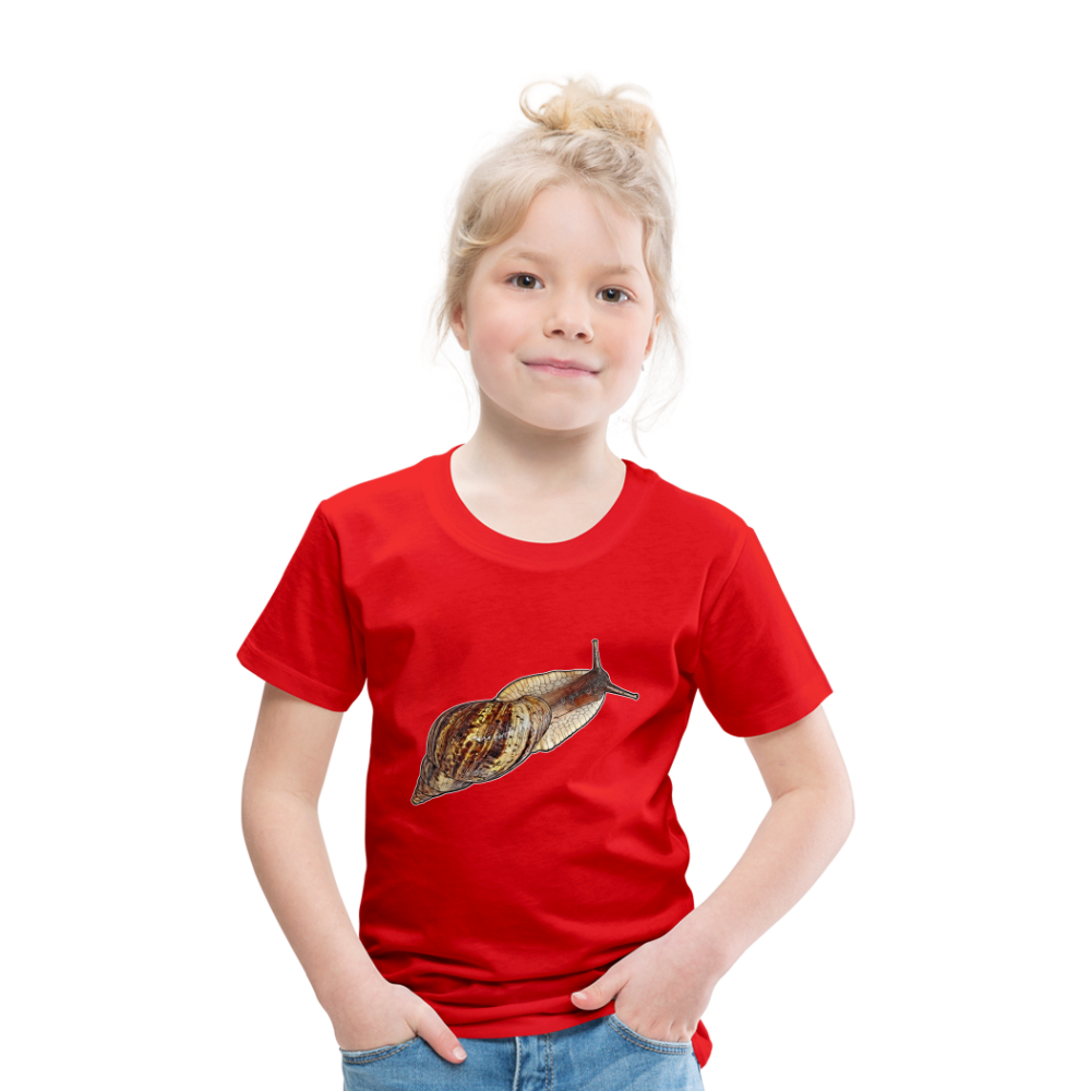Kinder Basic T-Shirt Achatina reticulata wildfarben - Rot