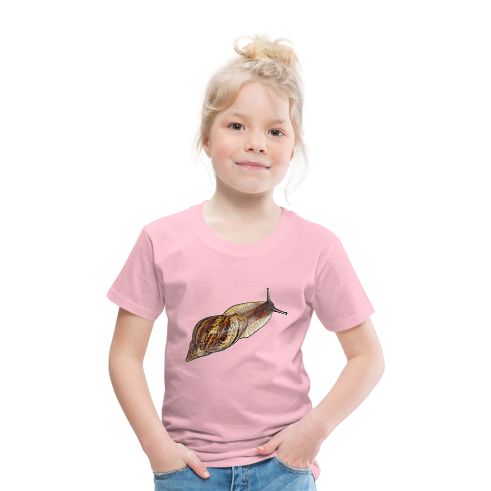 Kinder Basic T-Shirt Achatina reticulata wildfarben - Hellrosa