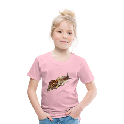 Kinder Basic T-Shirt Achatina reticulata wildfarben - Hellrosa