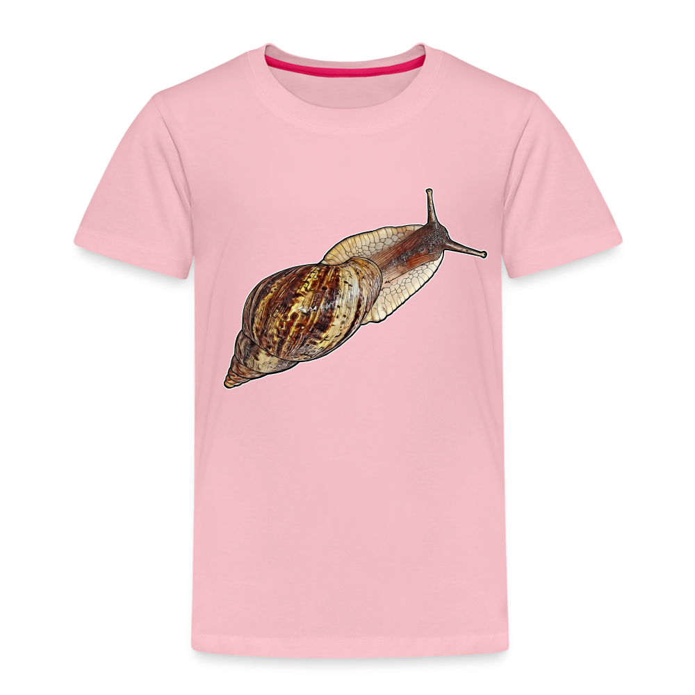 Kinder Basic T-Shirt Achatina reticulata wildfarben - Hellrosa