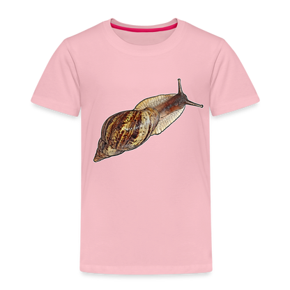 Kinder Basic T-Shirt Achatina reticulata wildfarben - Hellrosa