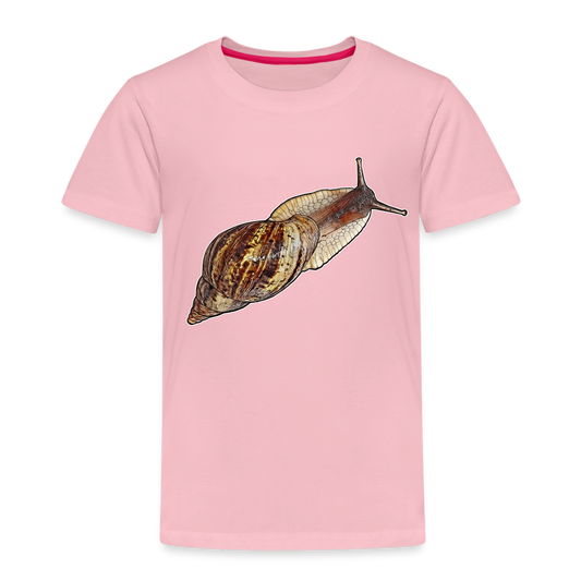 Kinder Basic T-Shirt Achatina reticulata wildfarben - Hellrosa
